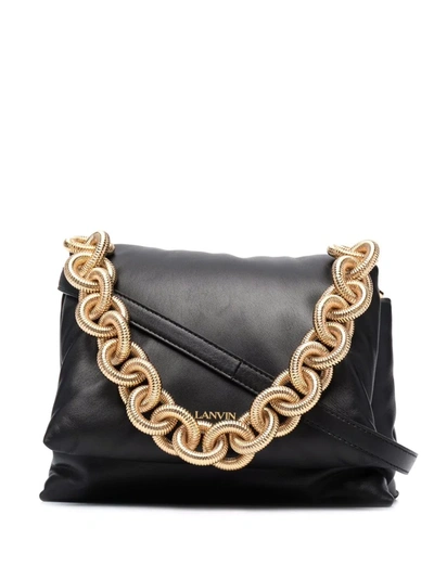 Shop Lanvin Chunky-chain Detail Tote Bag In Black