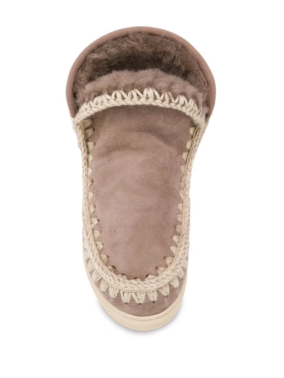 Mou Eskimo Sneakers Ankle Boots In Camel Color In Grey