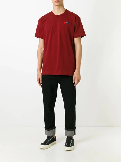 Comme Des Garçons Play Play T-shirt In Red
