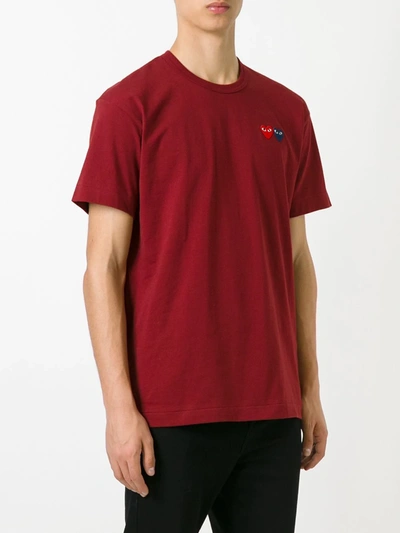 Shop Comme Des Garçons Play Play T-shirt In Red