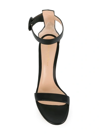 Gianvito Rossi Portofino 70mm Leather Sandals In Black
