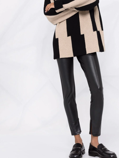 Michael Michael Kors Skinny-cut Faux Leather Trousers In Black