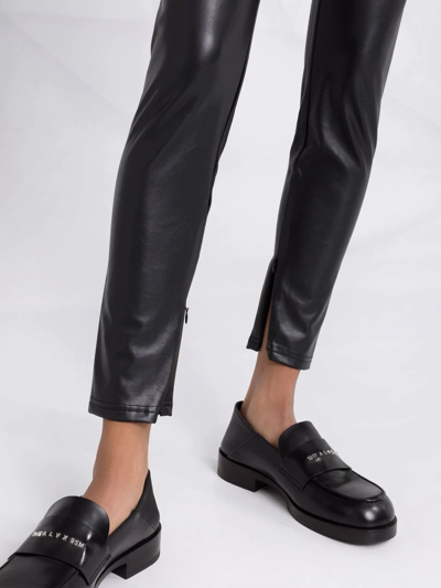 Shop Michael Michael Kors Faux Leather Leggings In Black