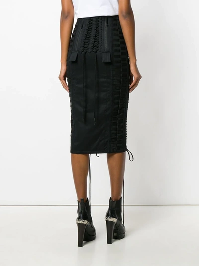 Shop Ktz Lace Up Skirt In Black