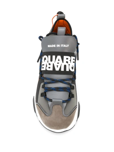 Dsquared2 Oversized Tongue Low Top Sneakers In Green