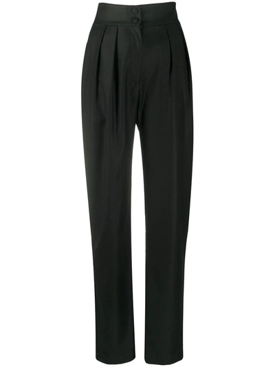 Shop Materiel Tapered-leg Wool Trousers In Black