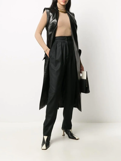 Materiel Tapered-leg Wool Trousers In Black