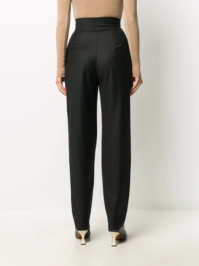 Shop Materiel Tapered-leg Wool Trousers In Black