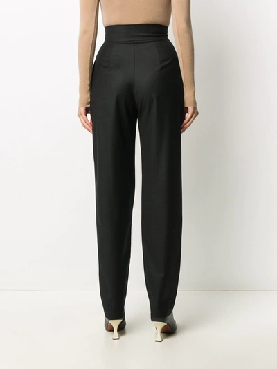 Materiel Tapered-leg Wool Trousers In Black