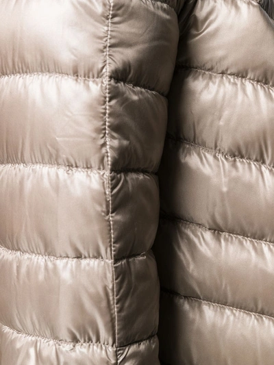 Herno 3/4 Sleeve Padded Jacket In Neutrals