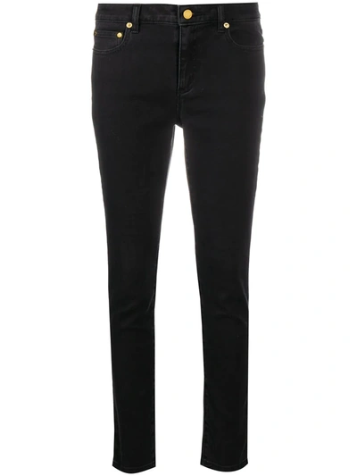 Shop Michael Michael Kors Mid-rise Skinny Jeans In Black