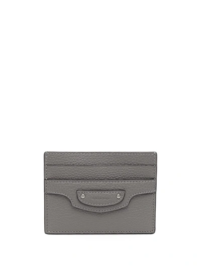 Shop Balenciaga Neo Classic Cardholder In Grey