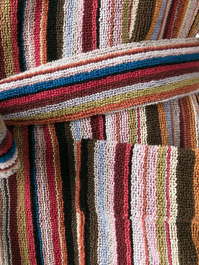 Paul Smith Mens Signature Stripe Woven Cotton Dressing Gown In Multicolour