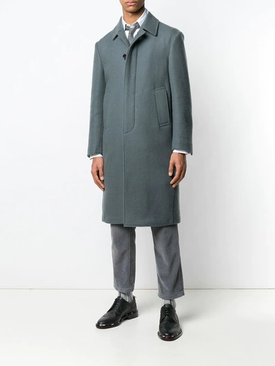 Thom Browne Relaxed Cashmere Bal Collar Overcoat In Grey