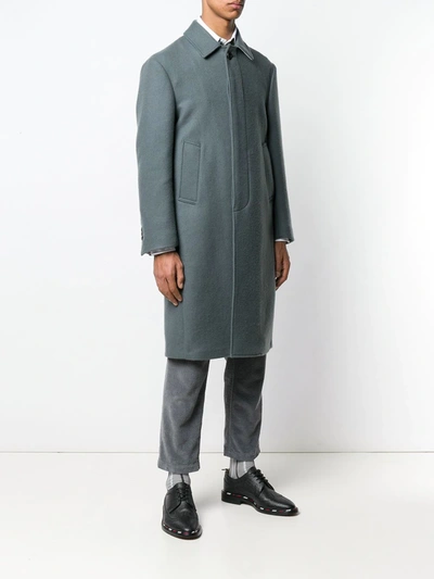 Thom Browne Relaxed Cashmere Bal Collar Overcoat In Grey