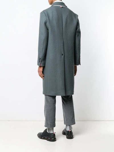 Thom Browne Relaxed Cashmere Bal Collar Overcoat In Grey