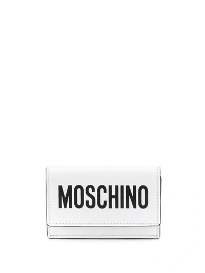 Moschino Mini Logo-print Wallet In White
