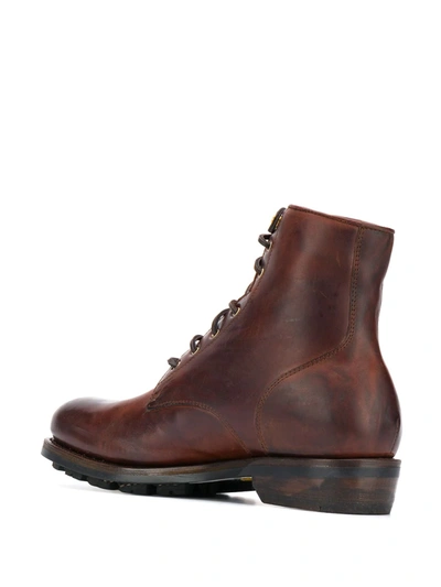 Shop Ajmone Ankle Lace-up Boots In Brown