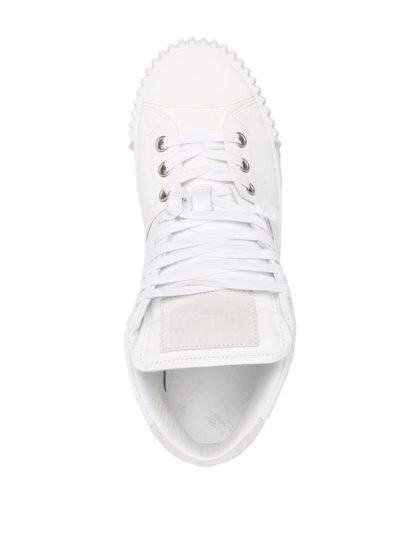Shop Maison Margiela High-top Lace-up Sneakers In White