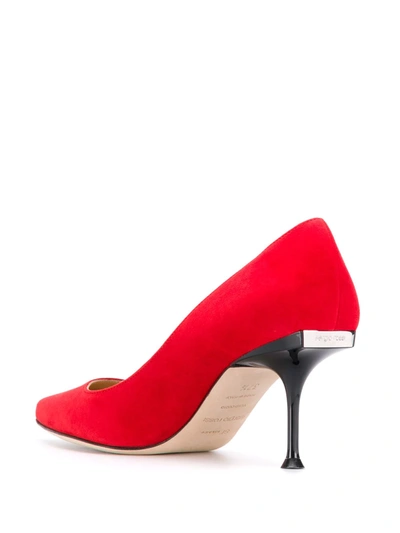 Shop Sergio Rossi Pointed Toe Pumps In Red