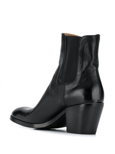 Shop Alberto Fasciani Leather Ankle Boots In Black