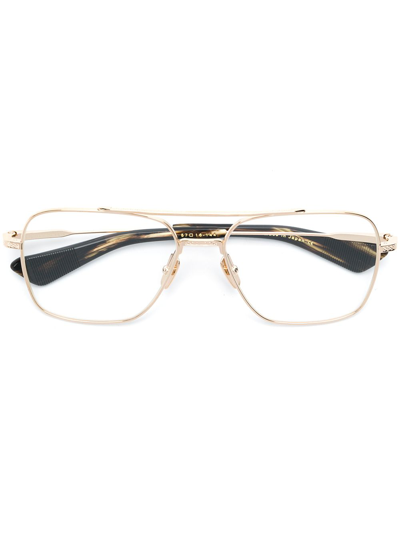 Shop Dita Eyewear Flight Seven Glasses In Metallic