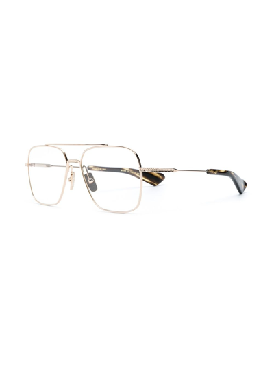 Shop Dita Eyewear Flight Seven Glasses In Metallic