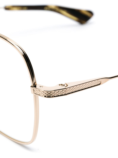 Shop Dita Eyewear Flight Seven Glasses In Metallic