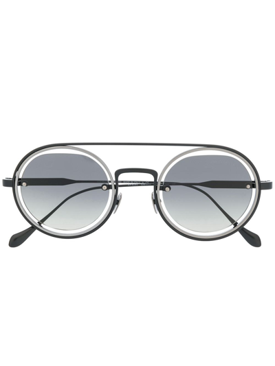Shop Giorgio Armani Round Tinted Sunglasses In Black