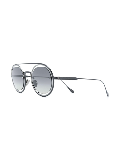 Shop Giorgio Armani Round Tinted Sunglasses In Black