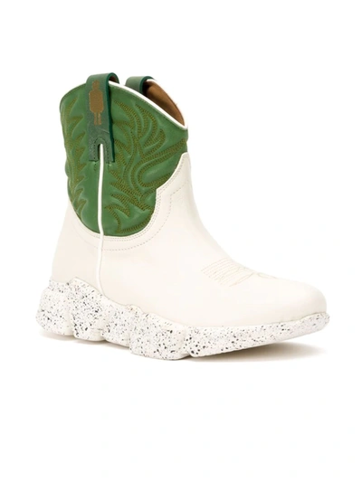 Shop Texas Robot Western Sneaker Boots In White