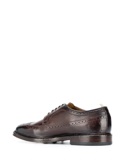 Shop Officine Creative Airbrushed Leather Brogues In Brown