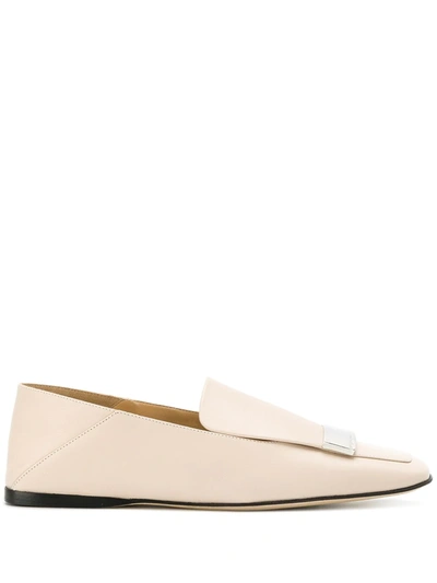 Shop Sergio Rossi Sr1 Slippers In Neutrals