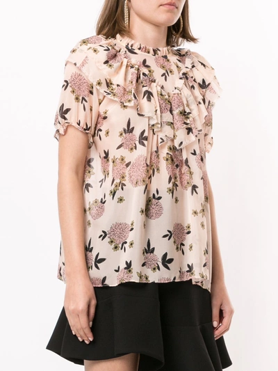 Macgraw Migration Floral Top In Neutrals
