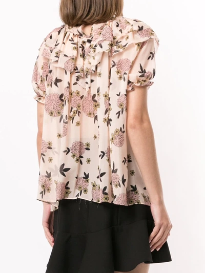 Macgraw Migration Floral Top In Neutrals