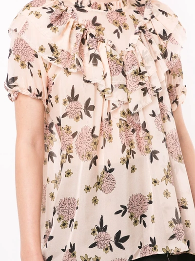 Macgraw Migration Floral Top In Neutrals