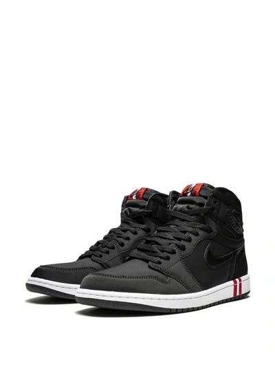Shop Jordan X Psg Air  1 Retro High Og Sneakers In Black
