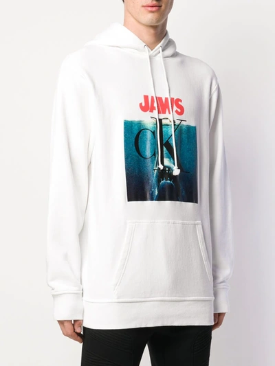 Shop Calvin Klein 205w39nyc X Jaws Oversized Hoodie In White