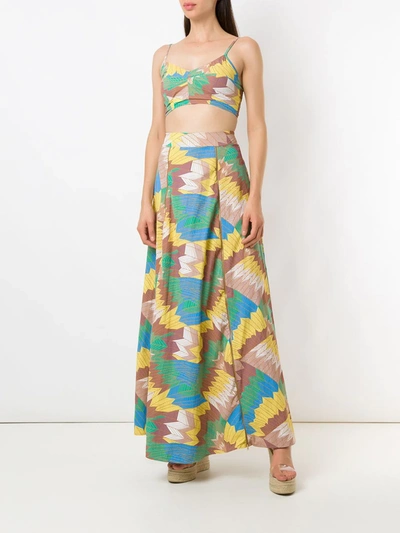 Shop Amir Slama High-waisted Maxi Skirt In Multicolour