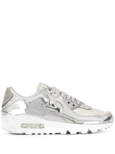 Shop Nike Air Max 90 "metallic Pack In Silver
