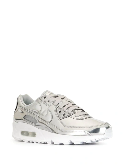 Shop Nike Air Max 90 "metallic Pack In Silver