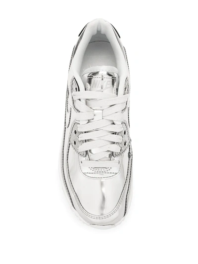 Shop Nike Air Max 90 "metallic Pack In Silver