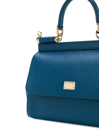 Shop Dolce & Gabbana Small Sicily Shoulder Bag In Blue