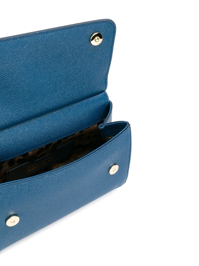 Shop Dolce & Gabbana Small Sicily Shoulder Bag In Blue