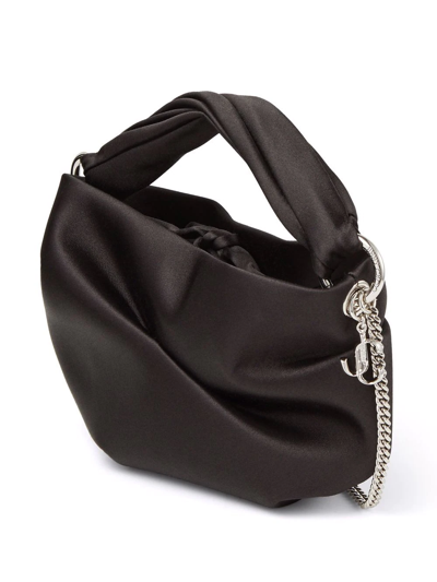 Jimmy Choo Bonny Satin-finish Tote Bag In Black