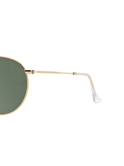 Ray Ban Rb3447 Round-frame Sunglasses In Gold