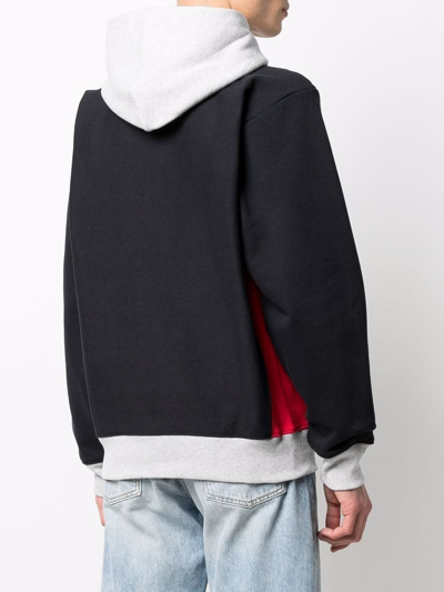Champion Logo Print Hoodie In Schwarz