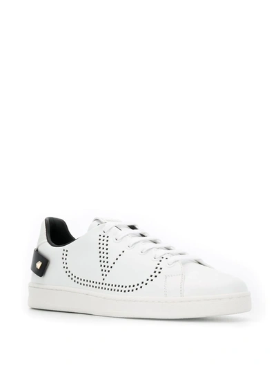 Shop Valentino Backnet Low-top Sneakers In White