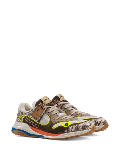 Shop Gucci Ultrapace Sneakers In Brown