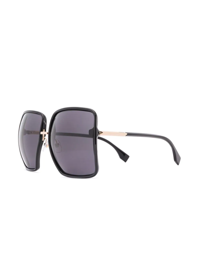 Shop Fendi Dark Tinted Sunglasses In Black
